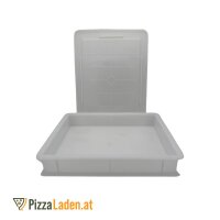 Pizzaballenbox Set - 1x Box + 1x Deckel, 40x30x7 cm, weiß