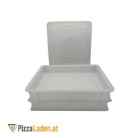 Pizzaballenbox Set - 2x Box + 1x Deckel, 40x30x7 cm, weiß