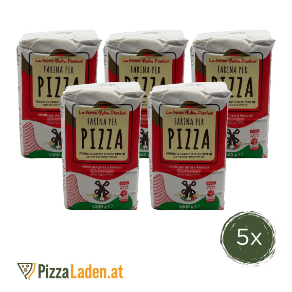 Farina per Pizza Tipo 00 - Sparset 5 x 1 kg