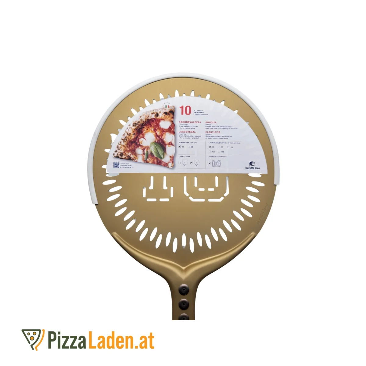 Cerutti '10' GOLD Pizzaschaufel Rund